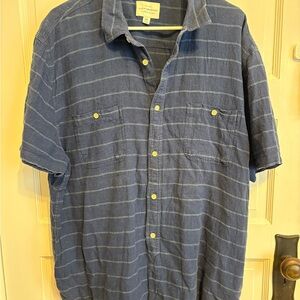 Lucky Brand Blue Striped Men's Shirt